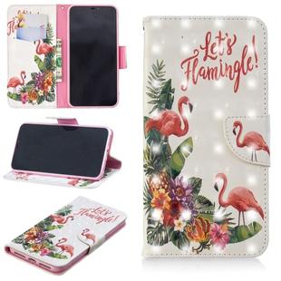 3D Colored Drawing Pattern Horizontal Flip Leather Case for Nokia 7.1, with Holder & Card Slots & Wallet(English Flamingo)