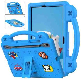 For Samsung Galaxy Tab S8 X700 Handle Kickstand Children EVA Shockproof Tablet Case(Sky Blue)