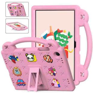 For Samsung Galaxy Tab A9+ X216B Handle Kickstand Children EVA Shockproof Tablet Case(Pink)