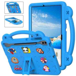 For Samsung Galaxy Tab S9 FE+ 12.4 X610N Handle Kickstand Children EVA Shockproof Tablet Case(Sky Blue)