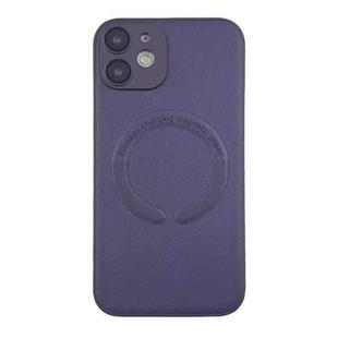 For  iPhone 12 MagSafe Leather All-inclusive TPU Shockproof Phone Case(Purple)