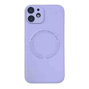 For  iPhone 12 MagSafe Leather All-inclusive TPU Shockproof Phone Case(Purple Taro)