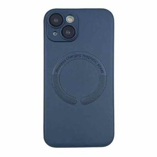 For iPhone 14 Leather All-inclusive MagSafe TPU Phone Case(Blue)