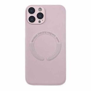 For iPhone 14 Pro Max MagSafe Leather All-inclusive TPU Shockproof Phone Case(Pink)