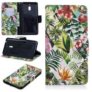 3D Colored Drawing Pattern Horizontal Flip Leather Case for Nokia 2.1, with Holder & Card Slots & Wallet(Banana Leaf)