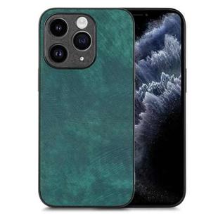 For iPhone 11 Pro Vintage Leather PC Back Cover Phone Case(Green)