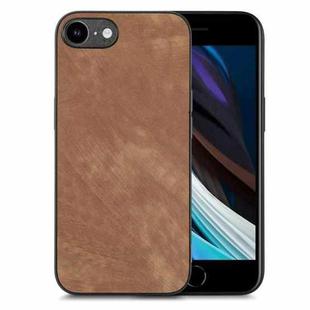For iPhone 7 / 8 / SE 2022 / SE 2020 Vintage Leather PC Back Cover Phone Case(Brown)