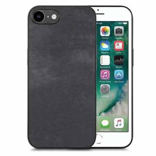 For iPhone 6 / 6s Vintage Leather PC Back Cover Phone Case(Black)