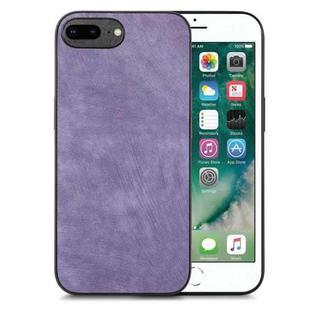 For iPhone 6 Plus / 6s Plus Vintage Leather PC Back Cover Phone Case(Purple)