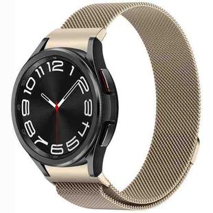 For Samsung Galaxy Watch 6 Classic Button Style Milan Magnetic Metal Watch Band(Starlight Color)