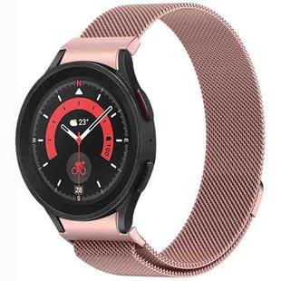 For Samsung Galaxy Watch5 / 5 Pro Button Style Milan Magnetic Metal Watch Band(Pink)