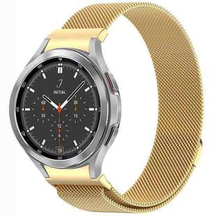 For Samsung Galaxy Watch4 / 4 Classic 46mm Button Style Milan Magnetic Metal Watch Band(Gold)