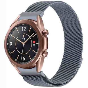 For Samsung Galaxy Watch3 41mm Button Style Milan Magnetic Metal Watch Band(Gray)