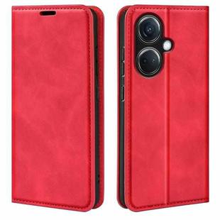 For OPPO K11 5G Retro-skin Magnetic Suction Leather Phone Case(Red)