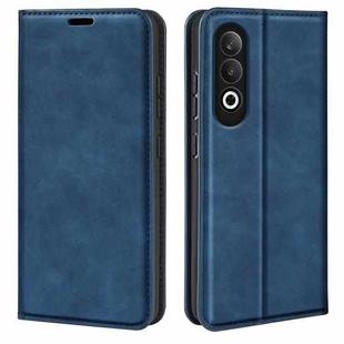 For OPPO K12 Retro-skin Magnetic Suction Leather Phone Case(Dark Blue)