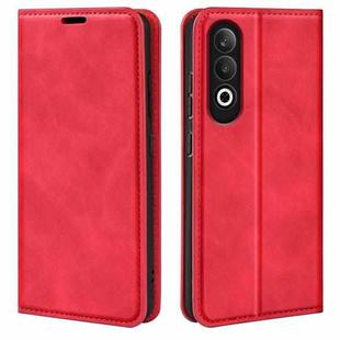 For OPPO K12 Retro-skin Magnetic Suction Leather Phone Case(Red)