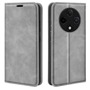 For OPPO A3 Pro 5G China Retro-skin Magnetic Suction Leather Phone Case(Grey)