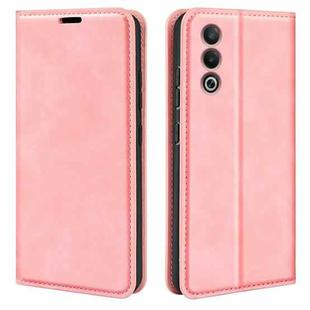 For OPPO A3 Pro Global Retro-skin Magnetic Suction Leather Phone Case(Pink)