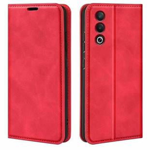 For OPPO A3 Pro Global Retro-skin Magnetic Suction Leather Phone Case(Red)