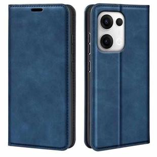For OPPO Reno13 Pro 5G Retro-skin Magnetic Suction Leather Phone Case(Dark Blue)