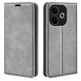 For OPPO A5 Pro Global 5G Retro-skin Magnetic Suction Leather Phone Case(Grey)