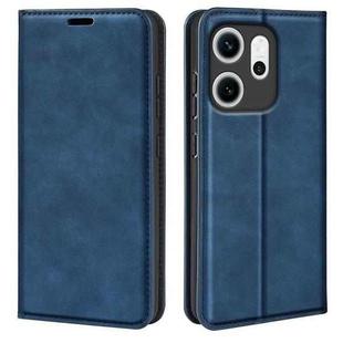 For OPPO Reno14 F 5G Retro-skin Magnetic Suction Leather Phone Case(Dark Blue)
