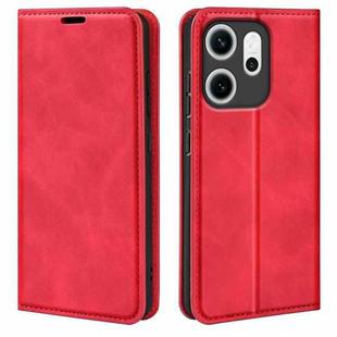 For OPPO Reno14 F 5G Retro-skin Magnetic Suction Leather Phone Case(Red)