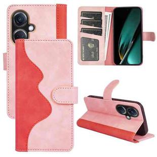 For OPPO K11 5G Stitching Horizontal Flip Leather Phone Case(Red)