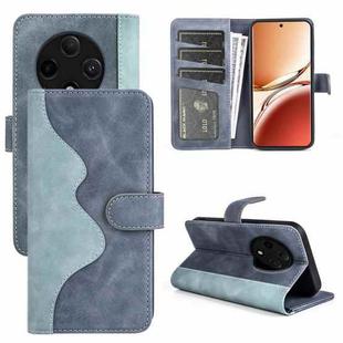 For OPPO A3 Pro 5G China Stitching Horizontal Flip Leather Phone Case(Blue)