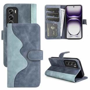 For OPPO Reno12 Pro 5G Global Stitching Horizontal Flip Leather Phone Case(Blue)