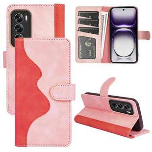 For OPPO Reno12 Pro 5G Global Stitching Horizontal Flip Leather Phone Case(Red)
