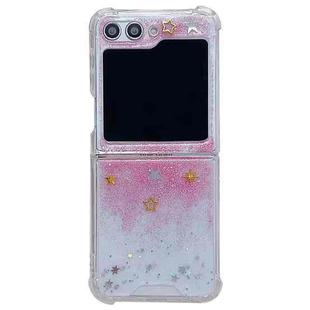 For Samsung Galaxy Z Flip4 Glitter Epoxy Shockproof TPU Phone Case(Pink)