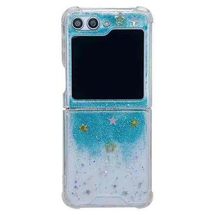 For Samsung Galaxy Z Flip4 Glitter Epoxy Shockproof TPU Phone Case(Blue)