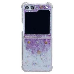 For Samsung Galaxy Z Flip3 Glitter Epoxy Shockproof TPU Phone Case(Purple)