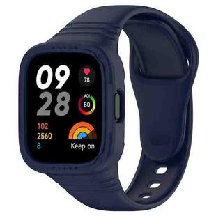 For Redmi Watch 3 Integrated Fully Enclosed Silicone Watch Band(Ink Blue)
