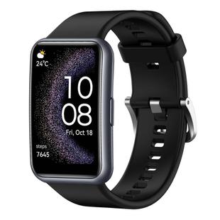 For Huawei Watch Fit Special Edition Solid Color Silicone Watch Band(Black)