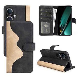 For OnePlus Nord CE 3 Stitching Horizontal Flip Leather Phone Case(Black)