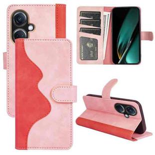 For OnePlus Nord CE 3 Stitching Horizontal Flip Leather Phone Case(Red)