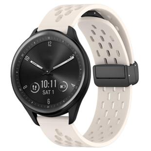 For Garmin Vivomove Sport 20mm Folding Magnetic Clasp Silicone Watch Band(Starlight Color)