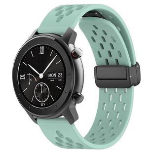 For Amazfit GTR 42mm 20mm Folding Magnetic Clasp Silicone Watch Band(Water Duck)