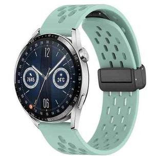 For Huawei Watch GT3 42mm 20mm Folding Magnetic Clasp Silicone Watch Band(Teal)