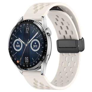 For Huawei Watch GT3 42mm 20mm Folding Magnetic Clasp Silicone Watch Band(Starlight Color)