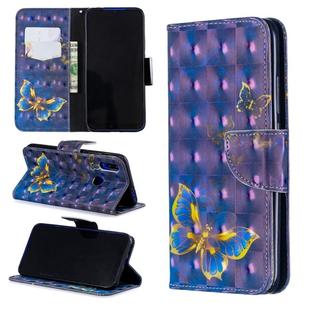 3D Colored Drawing Pattern Horizontal Flip Leather Case for Xiaomi Redmi 7, with Holder & Card Slots & Wallet(Butterfly)