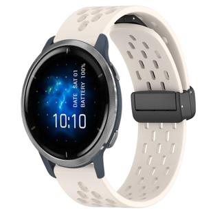 For Garmin Venu 2 22mm Folding Magnetic Clasp Silicone Watch Band(Starlight Color)