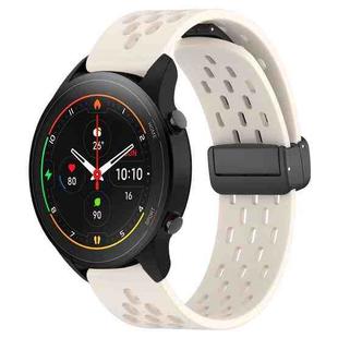 For Xiaomi MI Watch S1 Pro 22mm Folding Magnetic Clasp Silicone Watch Band(Starlight Color)