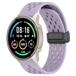 For Xiaomi MI Watch Sport 22mm Folding Magnetic Clasp Silicone Watch Band(Purple)
