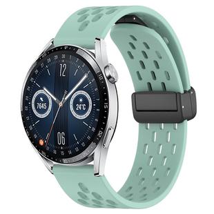 For Huawei Watch GT3 46mm 22mm Folding Magnetic Clasp Silicone Watch Band(Teal)