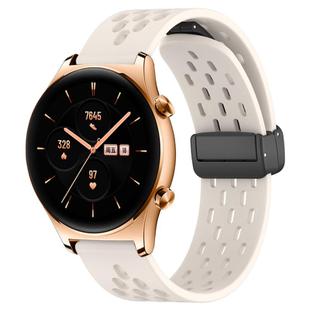 For Honor Watch GS 3 22mm Folding Magnetic Clasp Silicone Watch Band(Starlight Color)