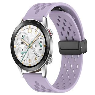For Honor Watch GS 3i 22mm Folding Magnetic Clasp Silicone Watch Band(Purple)