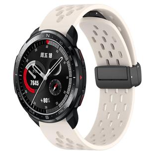 For Honor Watch GS Pro 22mm Folding Magnetic Clasp Silicone Watch Band(Starlight Color)